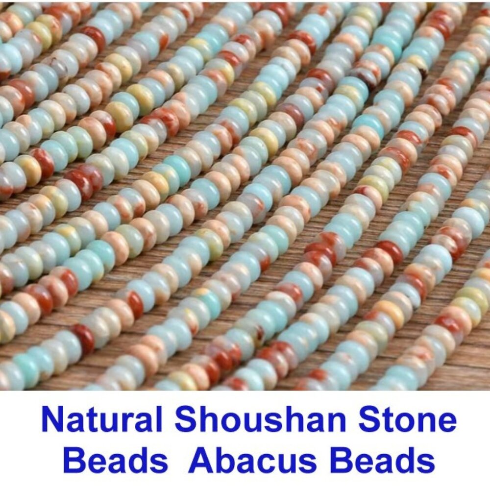 Natural Shoushan Stone Spacer Beads  Abacus Beads  4x2mm  or 6x2mm